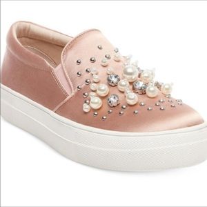 Steve Madden Blush Glamour Satin Sneaker 10